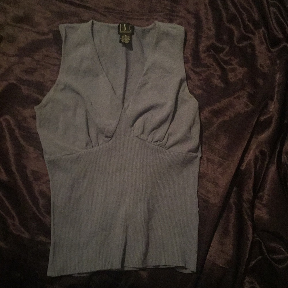 INC PEWTER TUNIC STYLE TOP